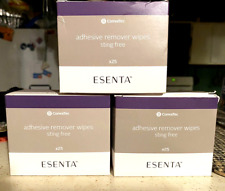 ESENTA ADHESIVE REMOVER WIPES-STING FREE ~LOT 3 BOXES ~25 EACH BOX (75) TOTAL