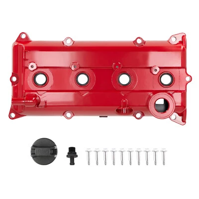 Cubierta de válvula de aluminio mejorada roja para Nissan Sentra SE-R Altima 2,5 L 2002-2006 Foto 1 de 4