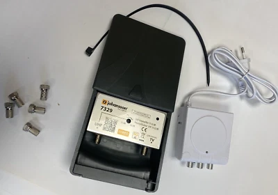 Kit Amplificateur TNT + ALIMENTATION 7329/2436 JOHANSSON + 5 FICHES F - Photo 1/3