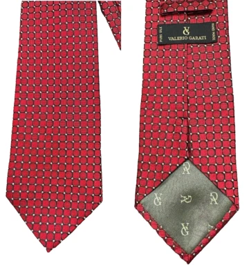 Corbata de seda Jacquard satinado grueso hecha a mano en Italia Valerio Garati 61"L nueva sin etiquetas Foto 1 de 4