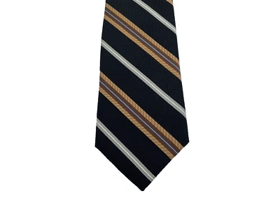 Corbata Robert Talbott PARISINA propiedad de mineral excelente estado negra/dorada/marrón, gris Foto 1 de 4