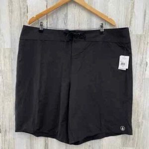 Volcom Board Shorts Womens 20W Black Polyester Cinch Fly NEW - Picture 1 of 8