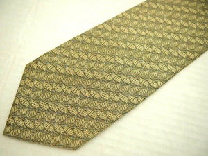 Cravatta da uomo esclusiva genere oro blu geometrico 59" carriera - Foto 1 di 4