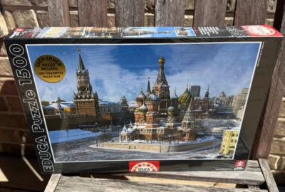 Educa 1500 pcs Jigsaw Puzzle Saint Basil's Cathedral Moscow Factory Sealed - Image 1 of 3