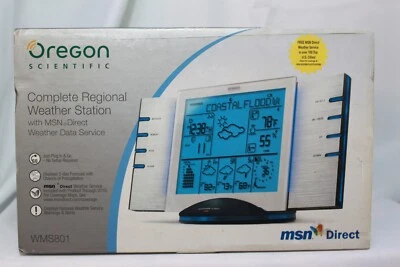 Oregon Scientific WMS801 Weather-Now Radio Weather Forecaster MSN Atomic clock - Image 1 of 4