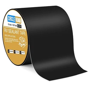 Cinta de reparación de techo negra para autocaravana American Motorhome, rollo de 6" x 50 pies - Imagen 1 de 1