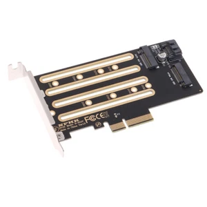 Nvme m.2 SSD to PCIe 3.0 4.0 x4 adapter card SATA m.2 SSD to SATA adapter caDT - Photo 1/12