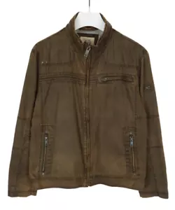 Camel Active Jacke Herren XL Braune Halb Gefüttert Reißverschluss Kragen Taschen - Bild 1 von 12