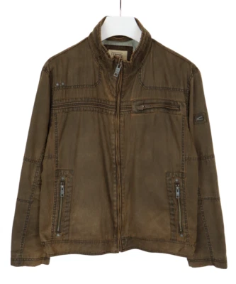 Camel Active Jacket Men's XL Brown Half Lined Zip Fly Collar Pockets - Image 1 of 4