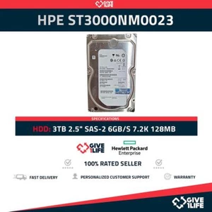 HPE ST3000NM0023 3TB HDD 3.5" SAS-2 6GB/S 7.2K 128MB - 695507-007 / 9ZM278-036 - Afbeelding 1 van 7