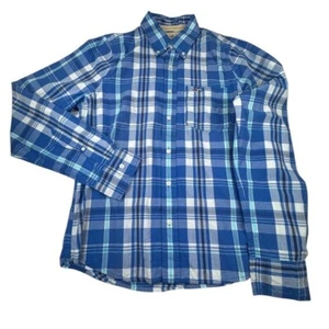 Hollister California Shirt Men's Size XL Blue Cotton Plaid Button Down Preppy - Picture 1 of 13