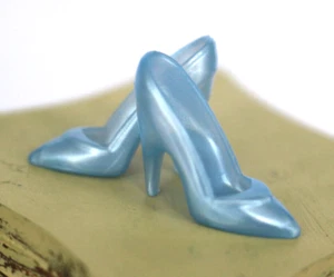 Barbie Sky Blue Pearl Spike High Heel Shoes Doll Accessory Pumps Stilleto - Picture 1 of 20