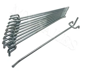50pcs 8" x 1/4" PEG BOARD HOOKS Shelf Hanger Kit Garage Storage Hanging Set - Picture 1 of 2