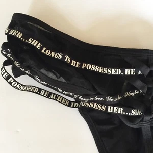 NWT Marlies Dekkers She Longs to be Possessed Black Thong Sz M - Picture 1 of 8