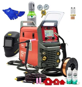 SET Ideal™ LCD MIG/MAG soldadora TIG 200Amp Synergie Manual 3 en 1 soldadura 230V - Imagen 1 de 12