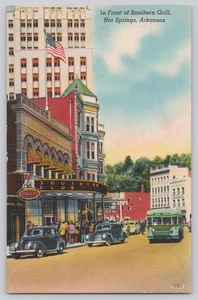 Southern Club Hot Springs Arkansas Postkarte Farbbild Leinen 16503 - Bild 1 von 3