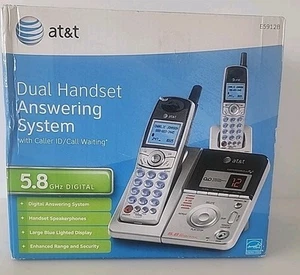 AT&T Dual Handset Answering System Phone Caller ID Call Waiting 5.8 GHz E5912B - Picture 1 of 7