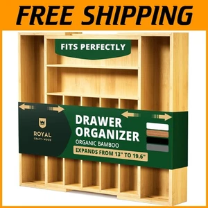 Varnished Cutlery Tray Dividers - Kitchen Drawer Organizer - Picture 1 of 11