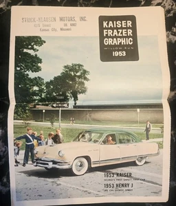 KAISER-FRAZER GRAPHIC Car Sales Publicity Brochure USA 1953 Henry J Sedans - Bild 1 von 10