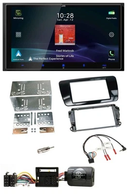 JVC USB Bluetooth 2DIN DAB Lenkrad Autoradio für Seat Ibiza ab 08 Klavierlack-sc - Bild 1 von 4