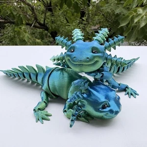 3D-gedruckt Axolotl Actionfigur Kinderspielzeugmodelle  Schreibtischdekoration - Picture 1 of 9
