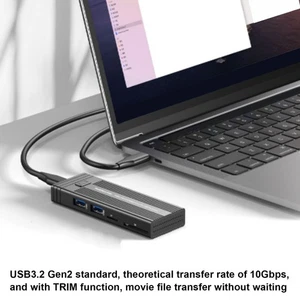 M.2 SSD Enclosure Multifunction USB3.2 Gen2 PCI Solid State Drive Enclosure NEW - Afbeelding 1 van 12
