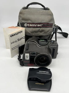 Olympus Infinity Super Zoom 330 Camera 35mm Autofocus w/Case & Tripod Tested - Picture 1 of 13