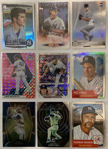 NY Yankees Lot Of 9: X-Fractor/ Stars Of MLB/ Pink Camo Reactive/ Lights Out/ RC