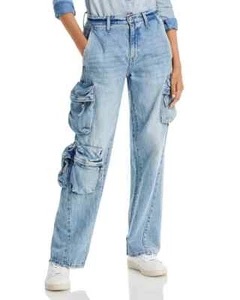 nwt PISTOLA DENIM stretch BOBBIE cargo utility jeans 32 MSRP $198 - Picture 1 of 4