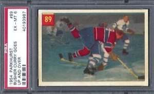 1954 Parkhurst #089 PSA 6 Busher Curry Maple Leafs Canadiens 89 Nice! - Bild 1 von 2