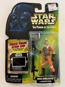 Star Wars Power of the Force BIGGS DARKLIGHTER Action Figure w/Freeze Frame - Picture 1 of 2