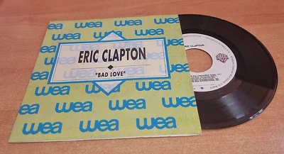 ERIC CLAPTON Bad love  7" SPAIN PROMO SINGLE VINYL UNIQUE COVER ULTRA RARE 1989 - Image 1 of 3