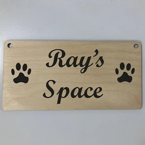 Personalised Two Paws Pet Name Hanging Sign - Dog | Cat | Pet Names - Picture 1 of 3