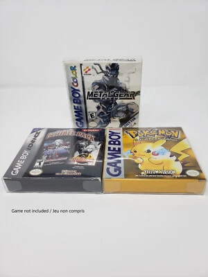 10 PCS BOX PROTECTOR FOR GAMEBOY GBA GBC VIRTUAL BOY CIB GAME CLEAR PLASTIC CASE - Image 1 of 4