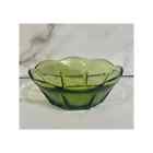 Vintage Clear Green Glass Bowl | Retro Candy Dish | Atlantic Ocean Pirate Ship 