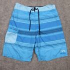 Billabong Swim Trunks Adult 33 Blue Striped Bathing Suit Board Shorts Mens