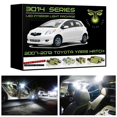 Pacote de kit de luzes interiores LED brancas para Toyota Yaris HB 2007-2012. 3014 +Ferramenta - Imagem 1 de 4