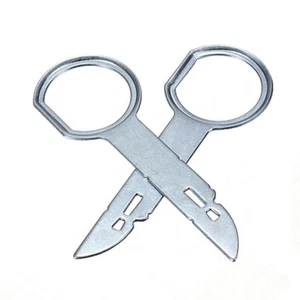 2Pcs Car Radio Stereo CD Release Removal Key Tools Kit Silver High Quality New - Picture 1 of 7