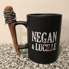 The Walking Dead Mug Negan & Lucille 2016 AMC Barbed Wire/ Bat  Handle 15 Ounces