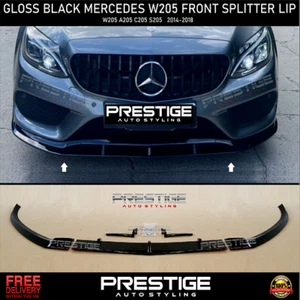 SPOILER LABBRA SPLITTER ANTERIORE IN FIBRA DI CARBONIO LOOK MERCEDES CLASSE C W205 C205 AMG - Foto 1 di 8