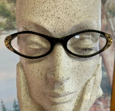 CAVIAR M2360 Full Rim Plastic 51mm Eyeglass Frame w/ Gold Trim - Image 1 of 4