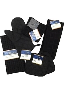 6 Pieces Collection Oven Mitt Pot Holder Dish Towel Scrubber Drying Mat NEW - Picture 1 of 2