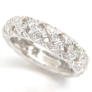 Anello Tiffany & Co. Vanery Diamond #51 misura USA #5,75 PT950 platino 950 ri... - Foto 1 di 8