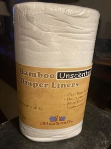 BlueSnail Bamboo Unscented Diaper Liners Pack (100 sheets) - Picture 1 of 2