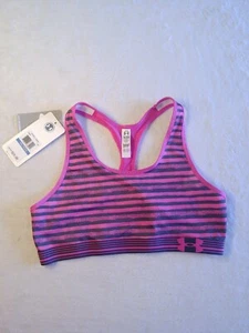 NWT UNDER ARMOUR GIRLS PINK/GRAY SPORT BRA 1264662 SIZE XL $24.99 Bin I - Picture 1 of 5