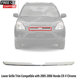 Lower Grille Trim Compatible with 2005-2006 Honda CR-V Chrome - Picture 1 of 4