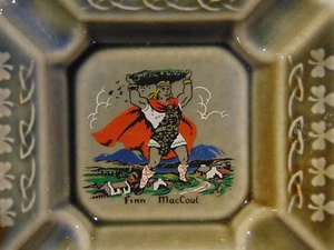 4 Irish Porcelain ashtrays Square with pic triangle plain - Picture 1 of 9