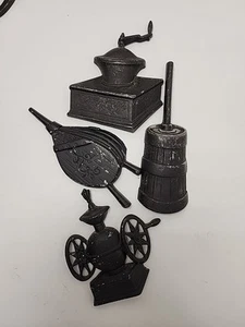 1960's MCM Lot of 4 Vintage Sexton Cast Metal Wall Hangers Early American TC8 - Picture 1 of 6
