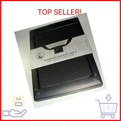 Platino - Funda tipo folio giratoria para Samsung Galaxy Tab 3 10.1 - Negra Foto 1 de 2
