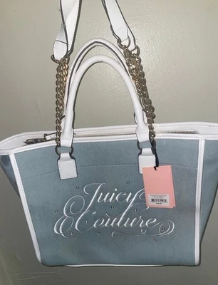 Bolso de Playa Juicy Couture Azul Blanco Foto 1 de 4